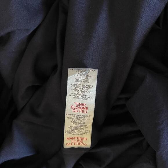 EUC Jason Wu Tiered Embroidered Eyelet Maxi Dress Shoulder Bow Ties Navy XS - Picture 8 of 8